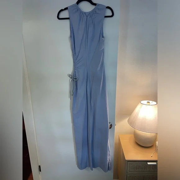 blue sir the label dress Sir. Blue Iris Halter Linen Midi Dress